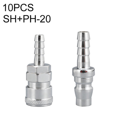 LAIZE SH+PH-20 10pcs C-type Self-lock Air Tube Pneumatic Quick Fitting Connector - Interface Series by LAIZE | Online Shopping UK | buy2fix