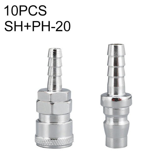 LAIZE SH+PH-20 10pcs C-type Self-lock Air Tube Pneumatic Quick Fitting Connector - Interface Series by LAIZE | Online Shopping UK | buy2fix