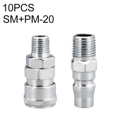 LAIZE SM+PM-20 10pcs C-type Self-lock Air Tube Pneumatic Quick Fitting Connector - Interface Series by LAIZE | Online Shopping UK | buy2fix