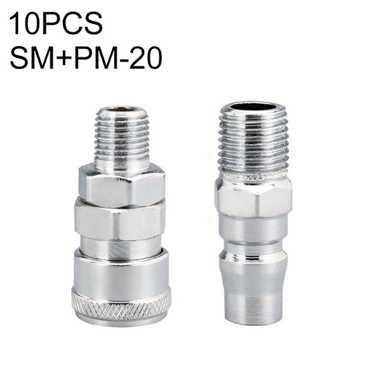LAIZE SM+PM-20 10pcs C-type Self-lock Air Tube Pneumatic Quick Fitting Connector - Interface Series by LAIZE | Online Shopping UK | buy2fix