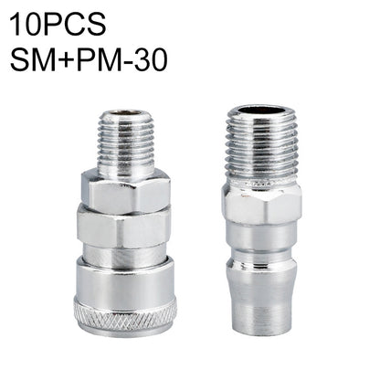 LAIZE SM+PM-30 10pcs C-type Self-lock Air Tube Pneumatic Quick Fitting Connector - Interface Series by LAIZE | Online Shopping UK | buy2fix