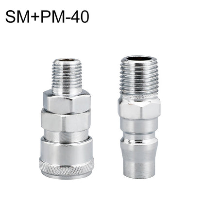 LAIZE SM+PM-40 10pcs C-type Self-lock Air Tube Pneumatic Quick Fitting Connector - Interface Series by LAIZE | Online Shopping UK | buy2fix