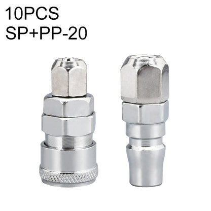 LAIZE SP+PP-20 10pcs C-type Self-lock Air Tube Pneumatic Quick Fitting Connector - Interface Series by LAIZE | Online Shopping UK | buy2fix