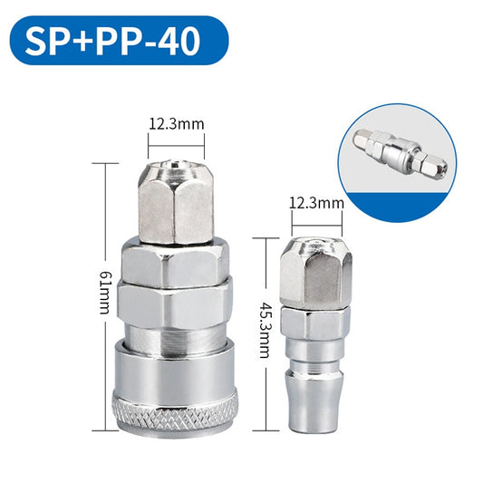 LAIZE SP+PP-40 10pcs C-type Self-lock Air Tube Pneumatic Quick Fitting Connector - Interface Series by LAIZE | Online Shopping UK | buy2fix