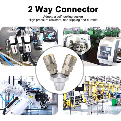 LAIZE Two Way G1/2 C-type Self-lock Pneumatic Components - Interface Series by LAIZE | Online Shopping UK | buy2fix