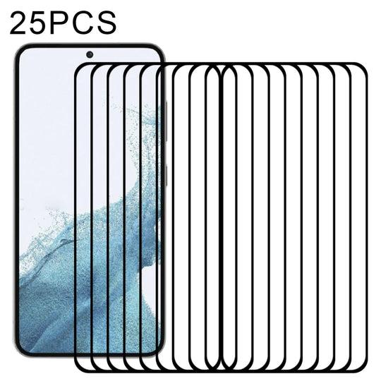 For Samsung Galaxy S23 5G 25pcs 3D Curved Edge Full Screen Full Glue Tempered Glass Film