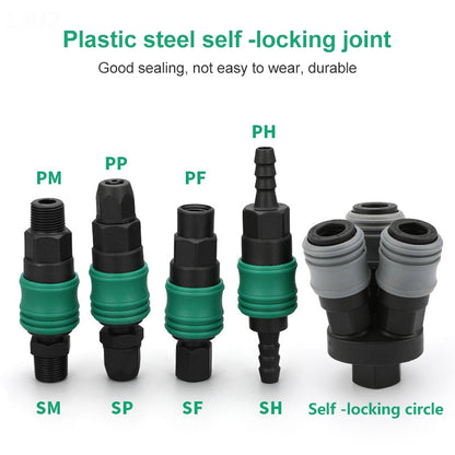 LAIZE SF+PF-30 10pcs Plastic Steel C-type Self-lock Pneumatic Components - Interface Series by LAIZE | Online Shopping UK | buy2fix