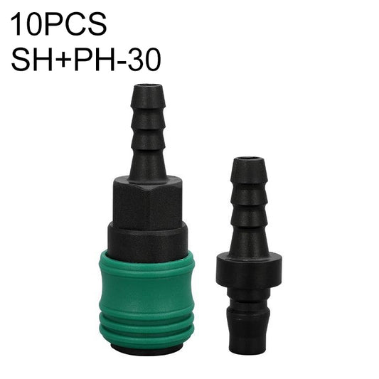 LAIZE SH+PH-30 10pcs Plastic Steel C-type Self-lock Pneumatic Components - Interface Series by LAIZE | Online Shopping UK | buy2fix