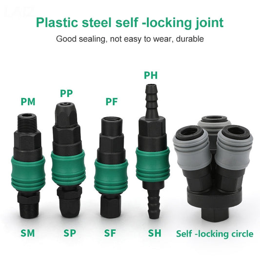 LAIZE SM+PM-20 10pcs Plastic Steel C-type Self-lock Pneumatic Components - Interface Series by LAIZE | Online Shopping UK | buy2fix
