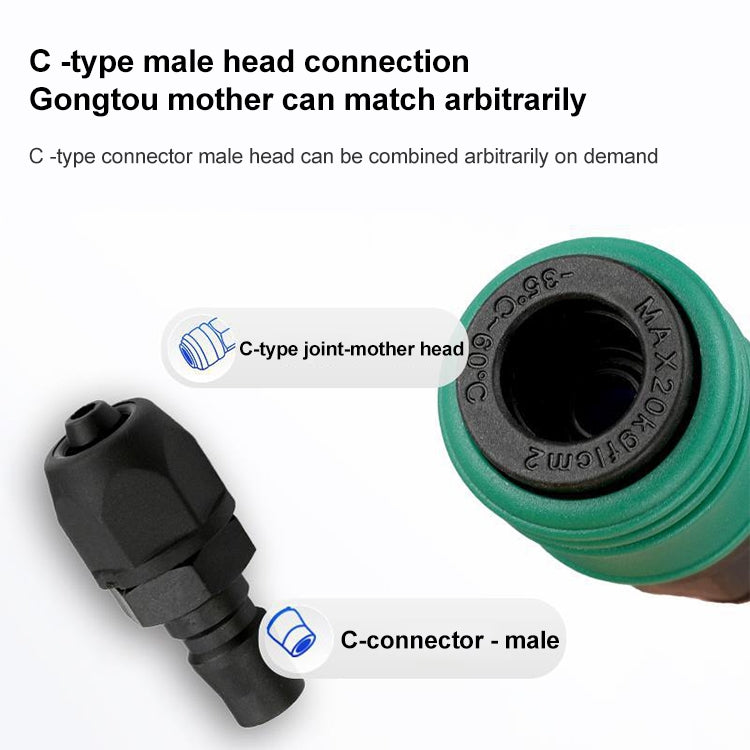 LAIZE SM+PM-30 10pcs Plastic Steel C-type Self-lock Pneumatic Components - Interface Series by LAIZE | Online Shopping UK | buy2fix