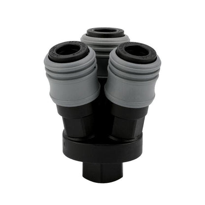 LAIZE Round Triplet 10pcs Plastic Steel C-type Self-lock Pneumatic Components - Interface Series by LAIZE | Online Shopping UK | buy2fix