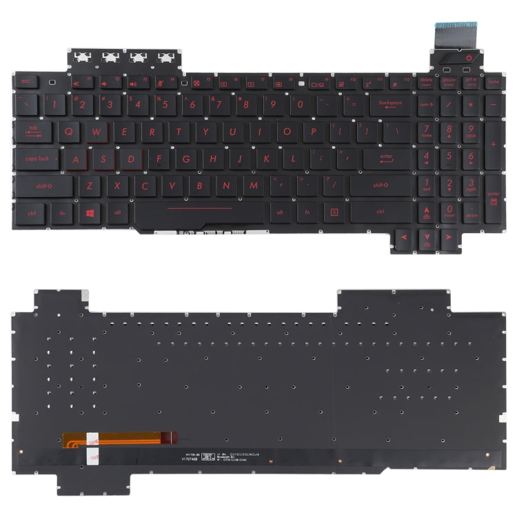 For Asus ROG FX503 FX503V FX503VM FX503VD US Version Keyboard with Backlight - Replacement Keyboards by buy2fix | Online Shopping UK | buy2fix