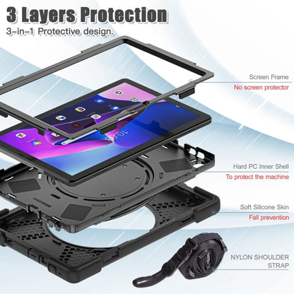 For Lenovo Tab M10 10.1 3rd Gen Silicone + PC Protective Tablet Case(Black) - Lenovo by buy2fix | Online Shopping UK | buy2fix