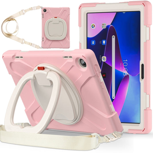 For Lenovo Tab M10 10.1 3rd Gen Silicone + PC Protective Tablet Case(Cherry Blossom Pink) - Lenovo by buy2fix | Online Shopping UK | buy2fix