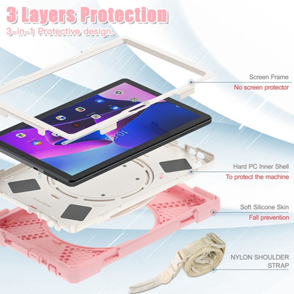For Lenovo Tab M10 10.1 3rd Gen Silicone + PC Protective Tablet Case(Cherry Blossom Pink) - Lenovo by buy2fix | Online Shopping UK | buy2fix