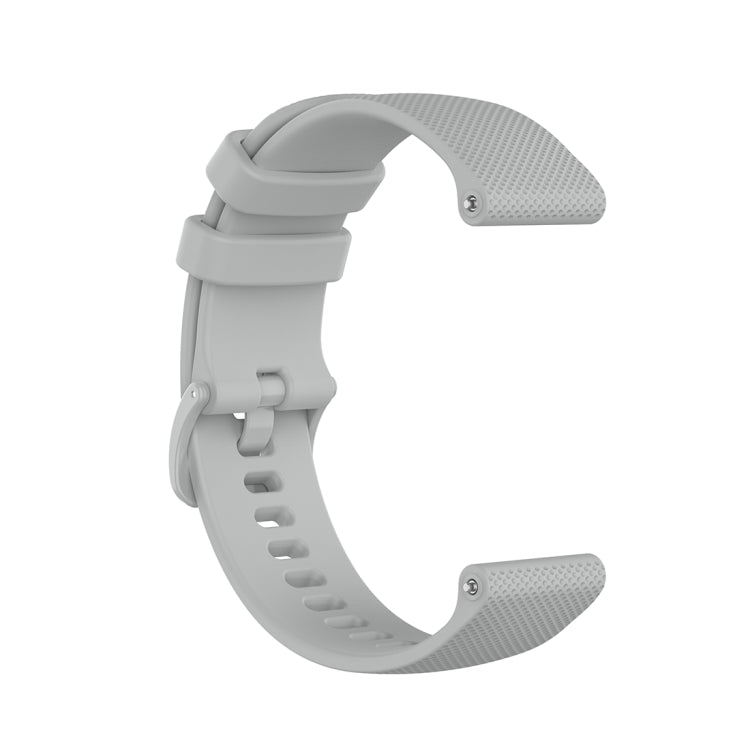 For Xiaomi Watch Color 22mm Small Plaid Texture Silicone Wrist Strap Watchband(Grey) - Watch Bands by buy2fix | Online Shopping UK | buy2fix