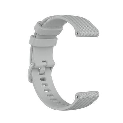For Xiaomi Watch Color 22mm Small Plaid Texture Silicone Wrist Strap Watchband(Grey) - Watch Bands by buy2fix | Online Shopping UK | buy2fix
