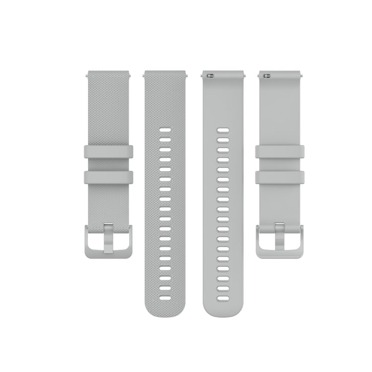 For Xiaomi Watch Color 22mm Small Plaid Texture Silicone Wrist Strap Watchband(Grey) - Watch Bands by buy2fix | Online Shopping UK | buy2fix