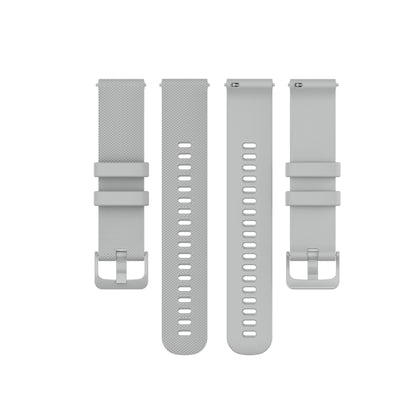 For Xiaomi Watch Color 22mm Small Plaid Texture Silicone Wrist Strap Watchband(Grey) - Watch Bands by buy2fix | Online Shopping UK | buy2fix