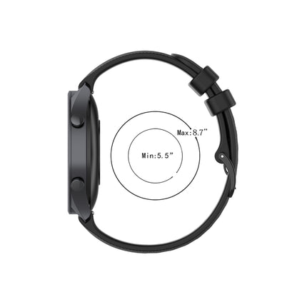 For Xiaomi Watch Color 22mm Small Plaid Texture Silicone Wrist Strap Watchband(Grey) - Watch Bands by buy2fix | Online Shopping UK | buy2fix