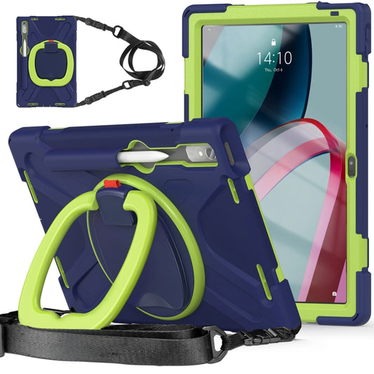 For Lenovo Pad Pro 2022 11.2 inch Silicone + PC Protective Tablet Case(Navy Blue Lime) - Lenovo by buy2fix | Online Shopping UK | buy2fix