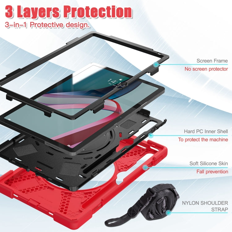 For Lenovo Pad Pro 2022 11.2 inch Silicone + PC Protective Tablet Case(Red) - Lenovo by buy2fix | Online Shopping UK | buy2fix
