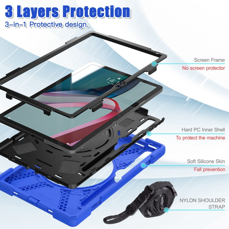 For Lenovo Pad Pro 2022 11.2 inch Silicone + PC Protective Tablet Case(Blue) - Lenovo by buy2fix | Online Shopping UK | buy2fix