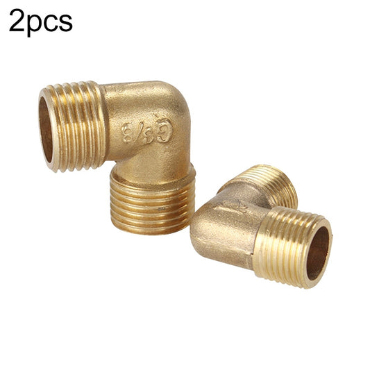 LAIZE 2pcs External Thread Plumbing Copper Pipe Fittings, Caliber:1 Point(Elbow) - Interface Series by LAIZE | Online Shopping UK | buy2fix