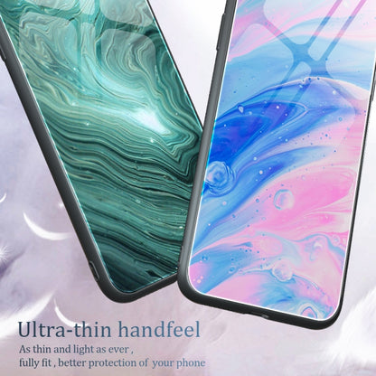 For Xiaomi Redmi Note 12 Pro 5G China Marble Pattern Glass Phone Case(Water Waves) by buy2fix