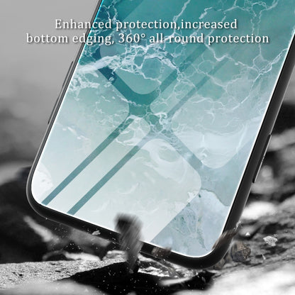 For Xiaomi Redmi Note 12 Pro 5G China Marble Pattern Glass Phone Case(Water Waves) by buy2fix