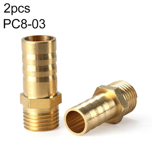 PC8-03 LAIZE 2pcs Pneumatic Components Pagoda PC External Thread - Interface Series by LAIZE | Online Shopping UK | buy2fix
