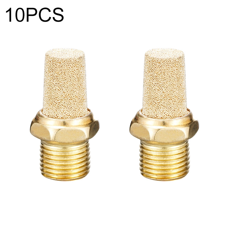 LAIZE 10pcs Half Copper Long Pneumatic Muffler, Caliber:1 Point - Interface Series by LAIZE | Online Shopping UK | buy2fix