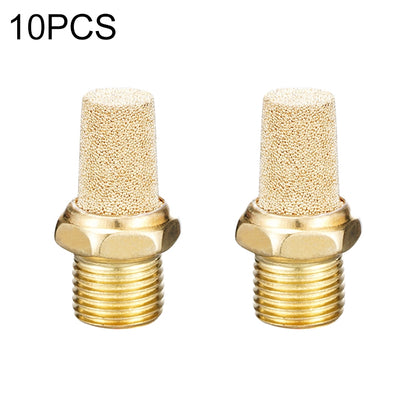 LAIZE 10pcs Half Copper Long Pneumatic Muffler, Caliber:1 Point - Interface Series by LAIZE | Online Shopping UK | buy2fix
