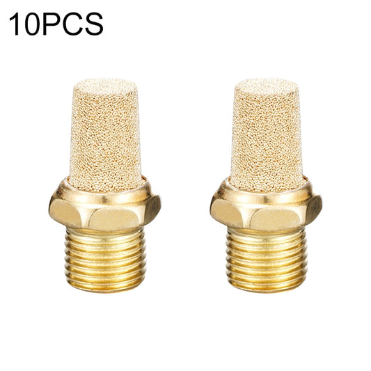 LAIZE 10pcs Half Copper Long Pneumatic Muffler, Caliber:1 Point - Interface Series by LAIZE | Online Shopping UK | buy2fix