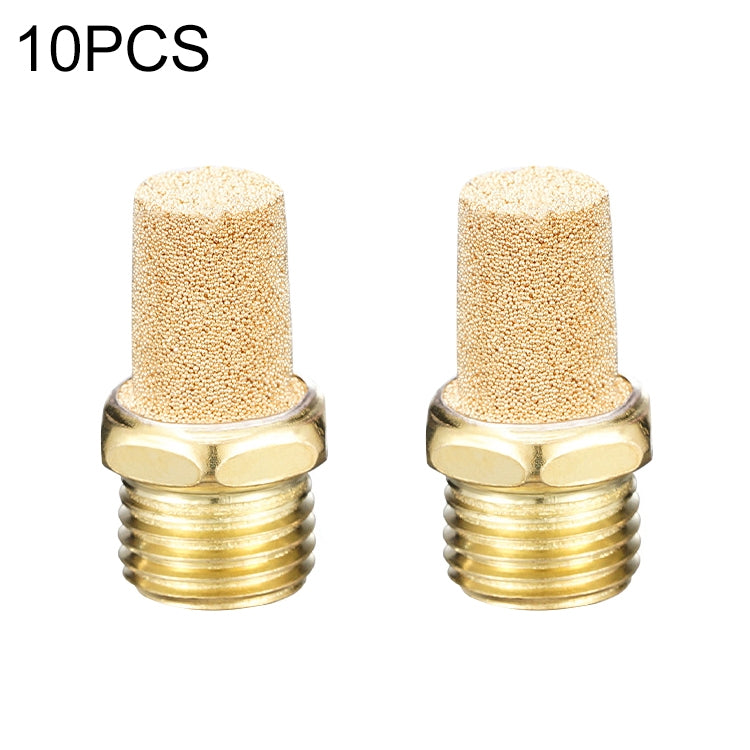LAIZE 10pcs Half Copper Long Pneumatic Muffler, Caliber:2 Point - Interface Series by LAIZE | Online Shopping UK | buy2fix