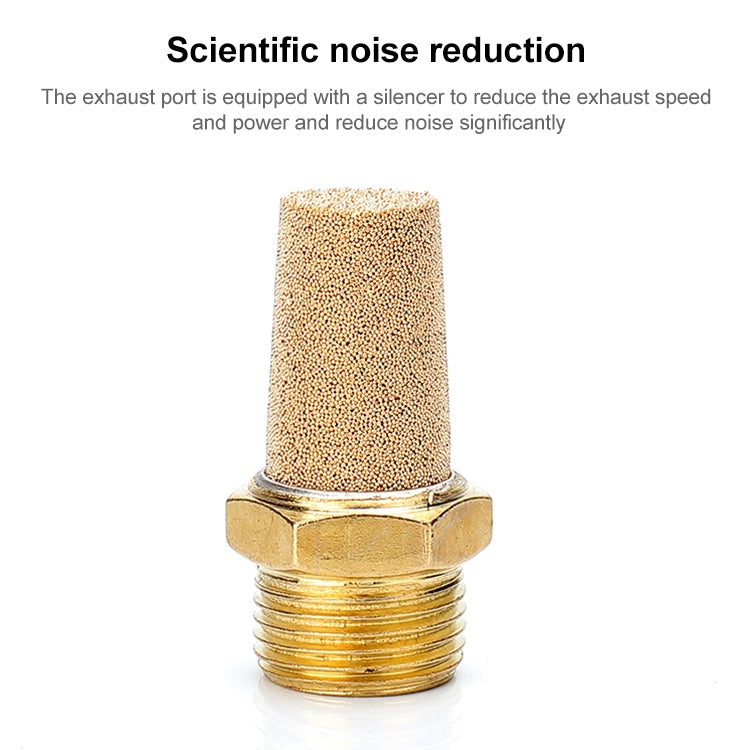 LAIZE Half Copper Long Pneumatic Muffler, Caliber:6 Point - Interface Series by LAIZE | Online Shopping UK | buy2fix