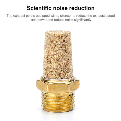 LAIZE Half Copper Long Pneumatic Muffler, Caliber:6 Point - Interface Series by LAIZE | Online Shopping UK | buy2fix