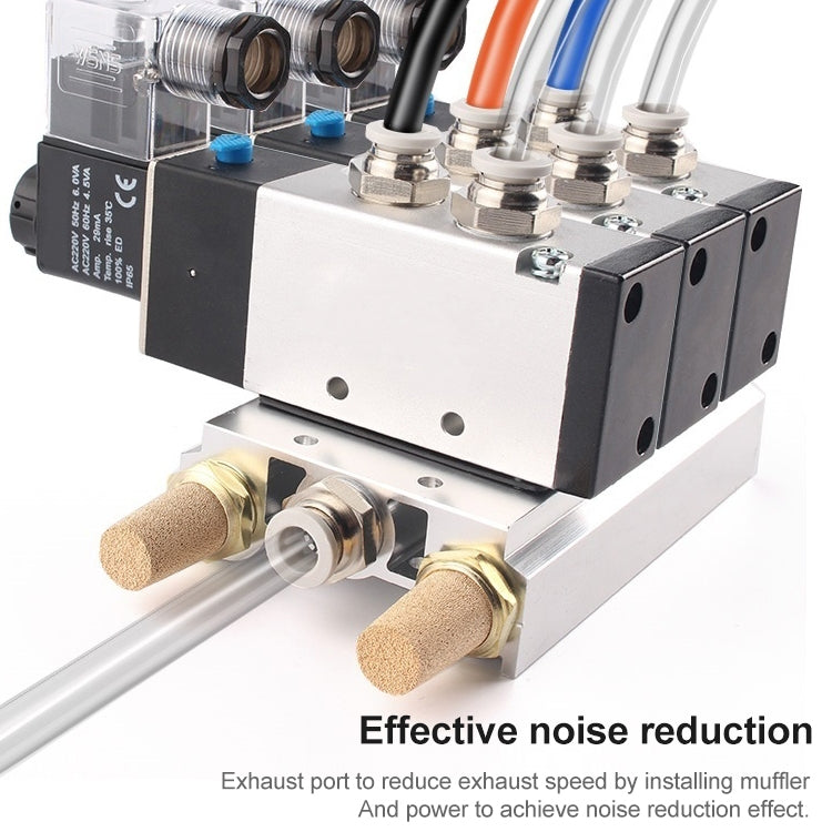 LAIZE Half Copper Long Pneumatic Muffler, Caliber:6 Point - Interface Series by LAIZE | Online Shopping UK | buy2fix