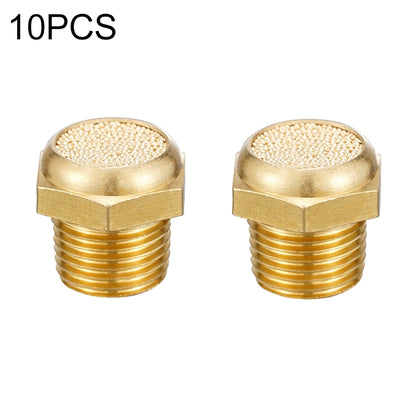 LAIZE 10pcs  Semi Copper Flat Pneumatic Muffler, Caliber:1 Point - Interface Series by LAIZE | Online Shopping UK | buy2fix
