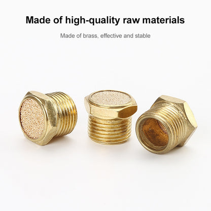 LAIZE 2pcs Semi Copper Flat Pneumatic Muffler, Caliber:4 Point - Interface Series by LAIZE | Online Shopping UK | buy2fix