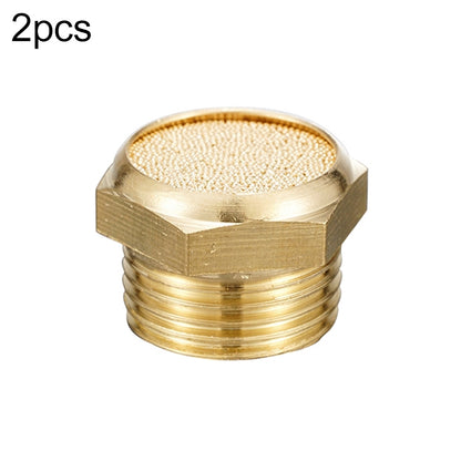 LAIZE 2pcs All Copper Flat Pneumatic Muffler, Caliber:3 Point - Interface Series by LAIZE | Online Shopping UK | buy2fix