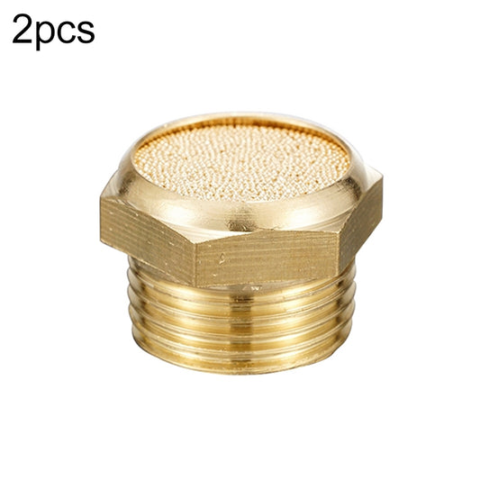 LAIZE 2pcs All Copper Flat Pneumatic Muffler, Caliber:3 Point - Interface Series by LAIZE | Online Shopping UK | buy2fix