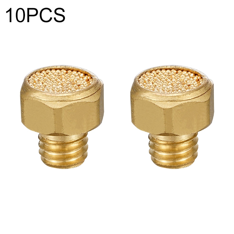 LAIZE 10pcs All Copper Flat Pneumatic Muffler, Caliber:M5 - Interface Series by LAIZE | Online Shopping UK | buy2fix