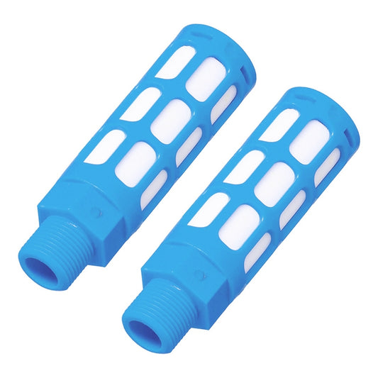 LAIZE Plastic Pneumatic Muffler, Caliber:2 Point(Blue) - Interface Series by LAIZE | Online Shopping UK | buy2fix