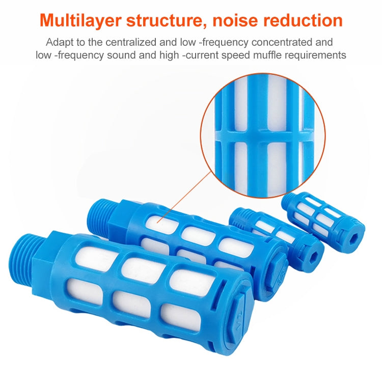 LAIZE Plastic Pneumatic Muffler, Caliber:2 Point(Blue) - Interface Series by LAIZE | Online Shopping UK | buy2fix