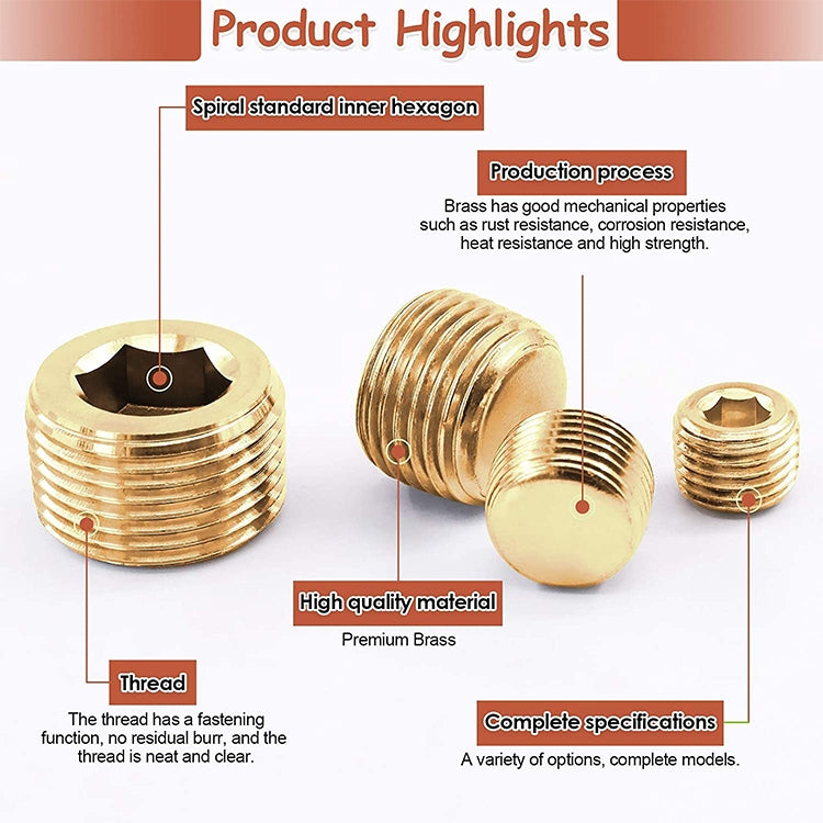 LAIZE 2pcs Copper Plug Connector Accessories, Caliber:4 Point - Interface Series by LAIZE | Online Shopping UK | buy2fix