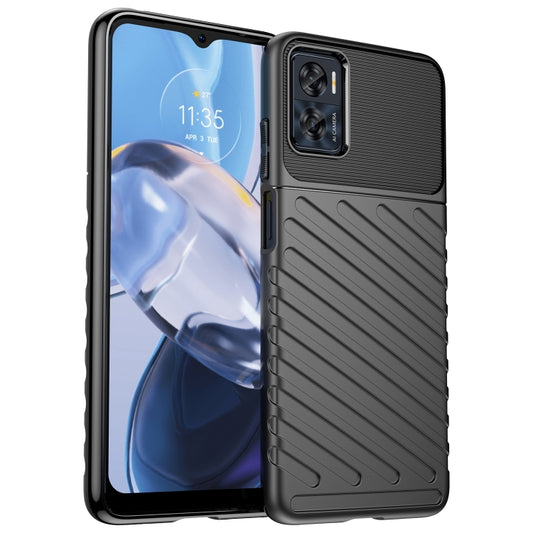 For Motorola Moto E22i Thunderbolt Shockproof TPU Phone Case(Black) - Motorola Cases by buy2fix | Online Shopping UK | buy2fix