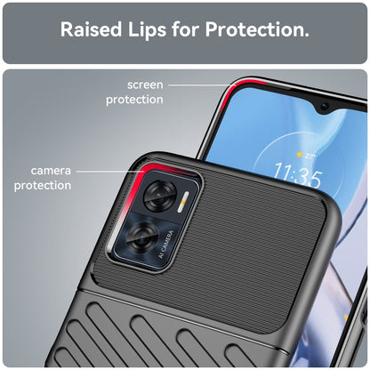 For Motorola Moto E22i Thunderbolt Shockproof TPU Phone Case(Black) - Motorola Cases by buy2fix | Online Shopping UK | buy2fix