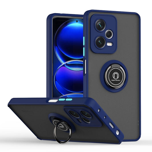 For Xiaomi Redmi Note 12 Pro 5G China Q Shadow 1 Series TPU + PC Ring Holder Phone Case(Royal Blue) by buy2fix