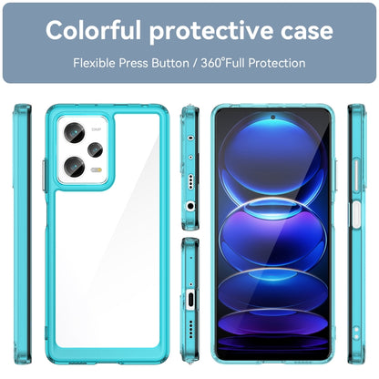 For Xiaomi Redmi Note 12 Pro 5G Colorful Series Acrylic + TPU Phone Case(Transparent Blue) by buy2fix